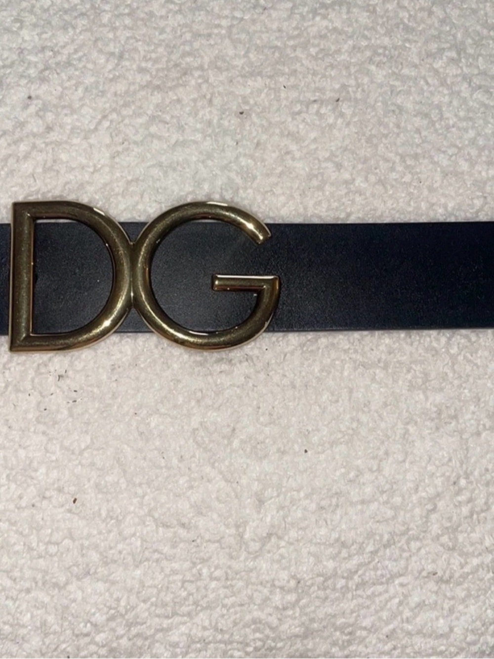 DOLCE & GABBANA Black Leather Belt with Gold DG Buckle - women